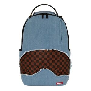 Denim Shark Bite Sprayground Backpack🔥New Black Bookbag Large School Bag